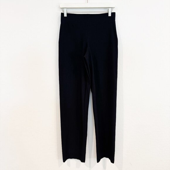 Eileen‎ Fisher System Washable Stretch Crepe Straight Pants Office Work Black XS - Picture 3 of 11